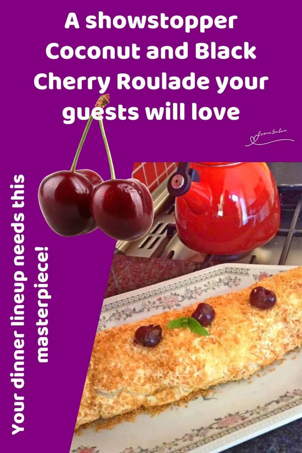 an image of a Coconut and Black Roulade