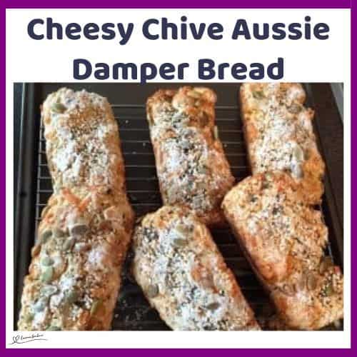 an image of Cheesy Chive Aussie Damper Bread on a cooling rack