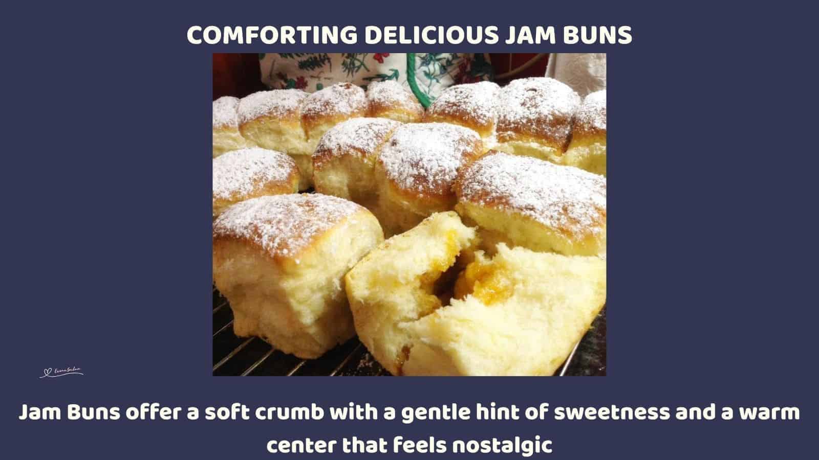 an image of a bowl of Jam Buns
