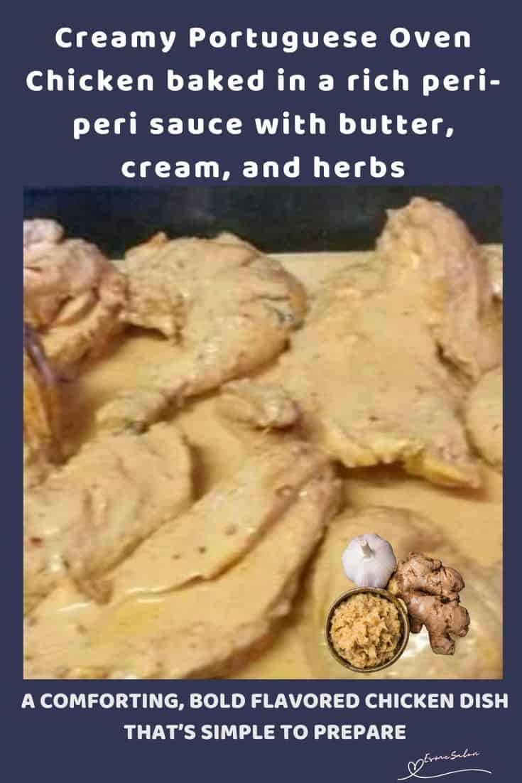 an image of Creamy Portuguese Oven Chicken breast, wing, leg, and thigh pieces