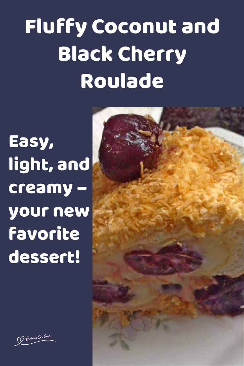 an image of a Coconut and Black Roulade