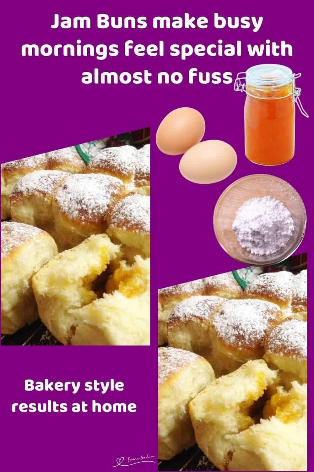 an image of a bowl of Jam Buns