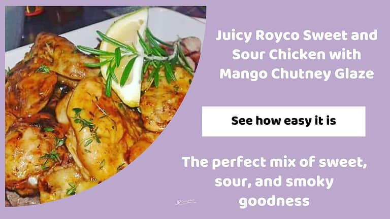 an image of a platter with Sweet and Tangy Royco BBQ Chicken pieces