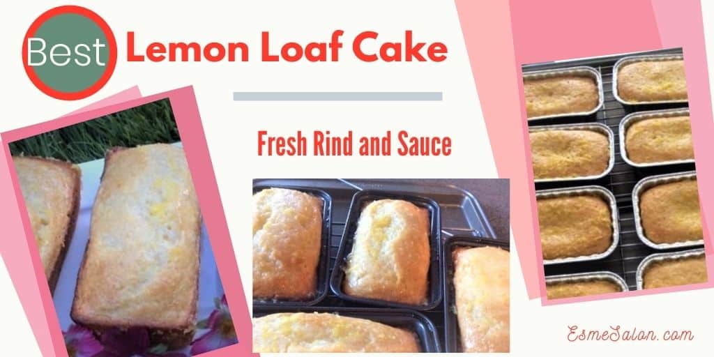 Small petite lemon loaves in baby bread tins and foil tins with grated lemon on the top