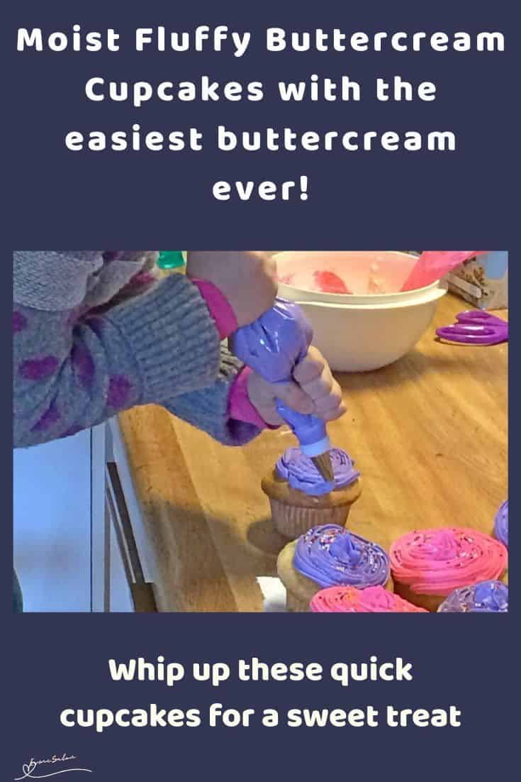 an image of Fluffy Cupcakes with Buttercream frosting