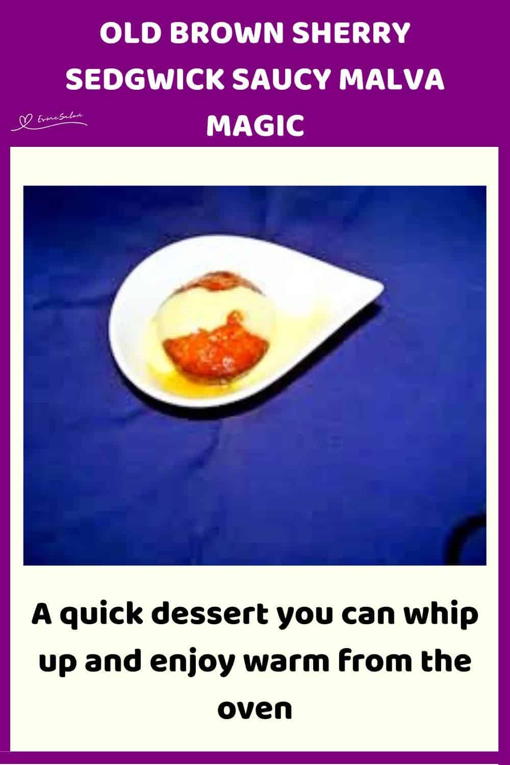 an image of a single serving of Sedgwick Saucy Malva Magic in a fancy white bowl