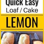 Small petite lemon loaves in baby bread tins with grated lemon on the top
