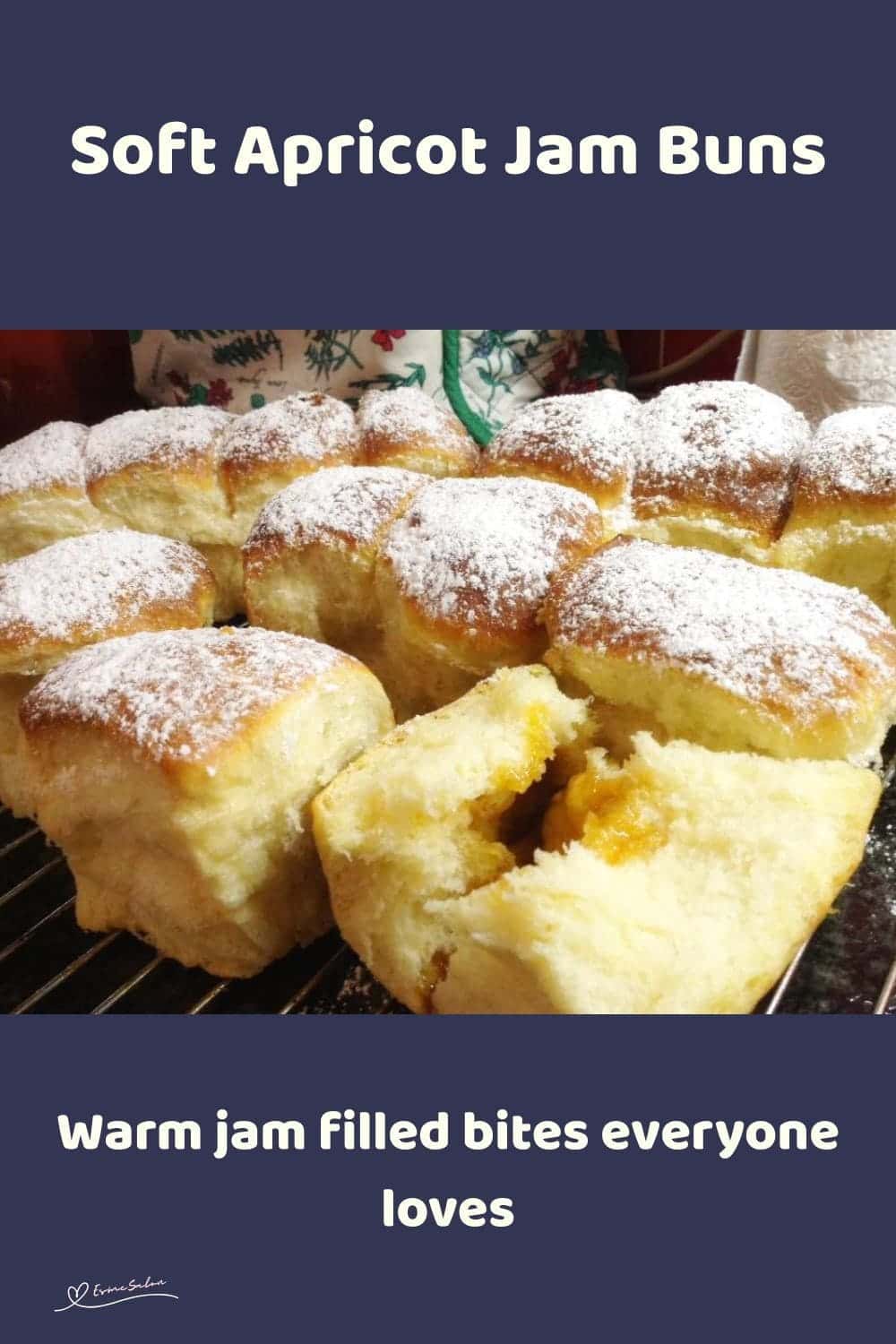 an image of a bowl of Jam Buns