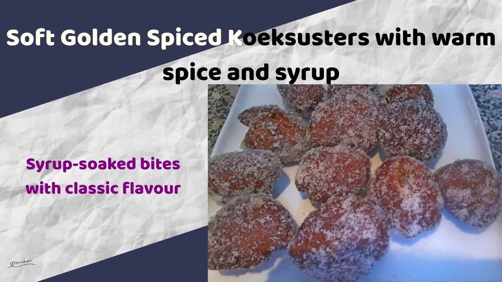 an image of Golden Spiced Koeksusters covered in coconut