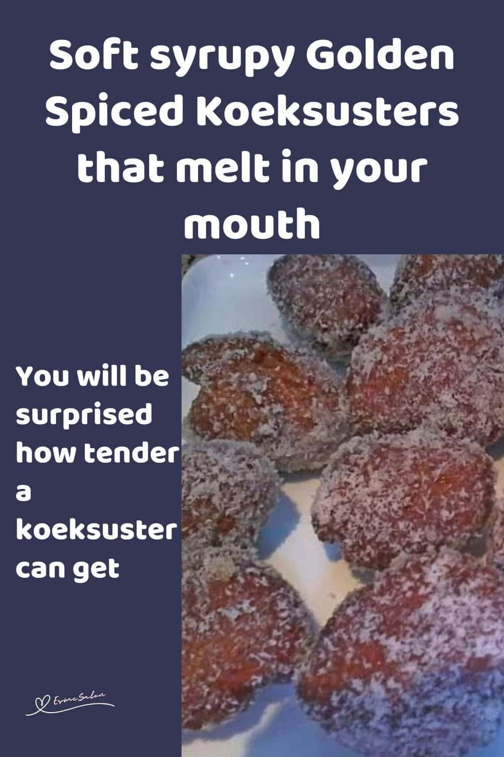 an image of Golden Spiced Koeksusters covered in coconut