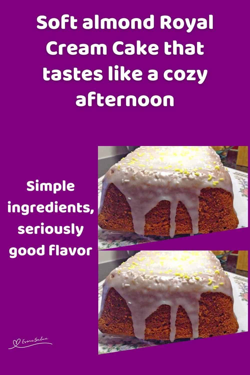 an image of a Royal Cream Cake with glazed topping