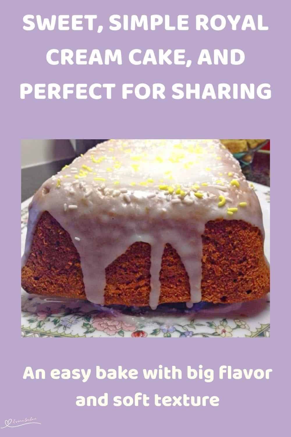 an image of a Royal Cream Cake with glazed topping