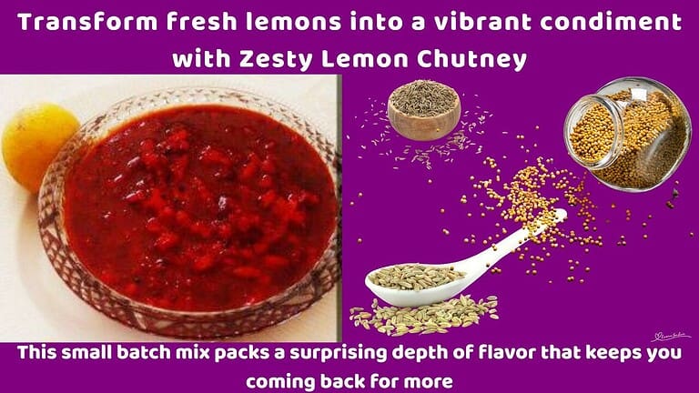 an image of a glass bowl with Zesty Lemon Chutney