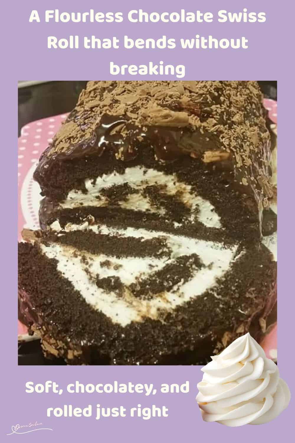 An image of Flourless Chocolate Swiss Roll