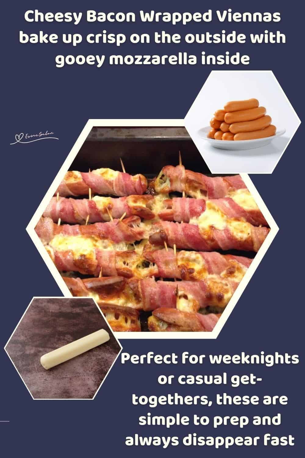 An image of Cheesy Bacon Wrapped Viennas