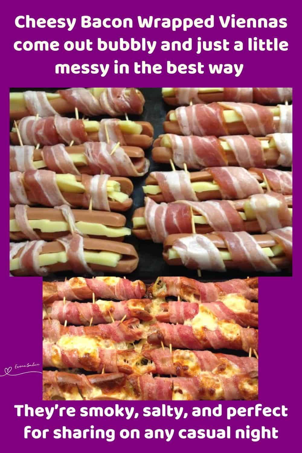 An image of Cheesy Bacon Wrapped Viennas