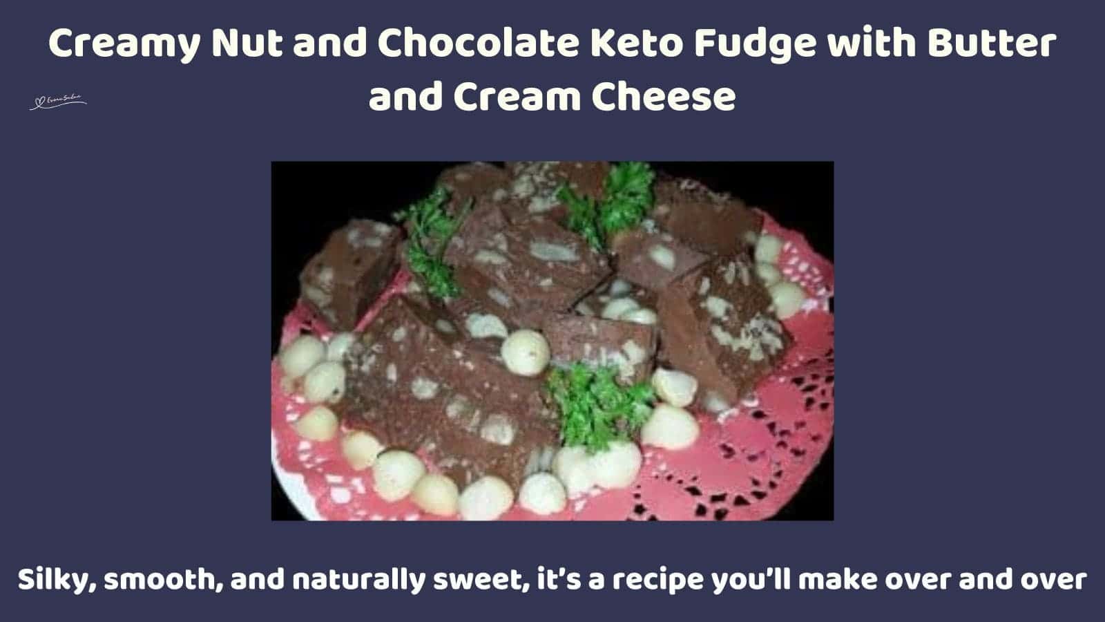an image of Nut and Chocolate Keto Fudge with macadamia nuts