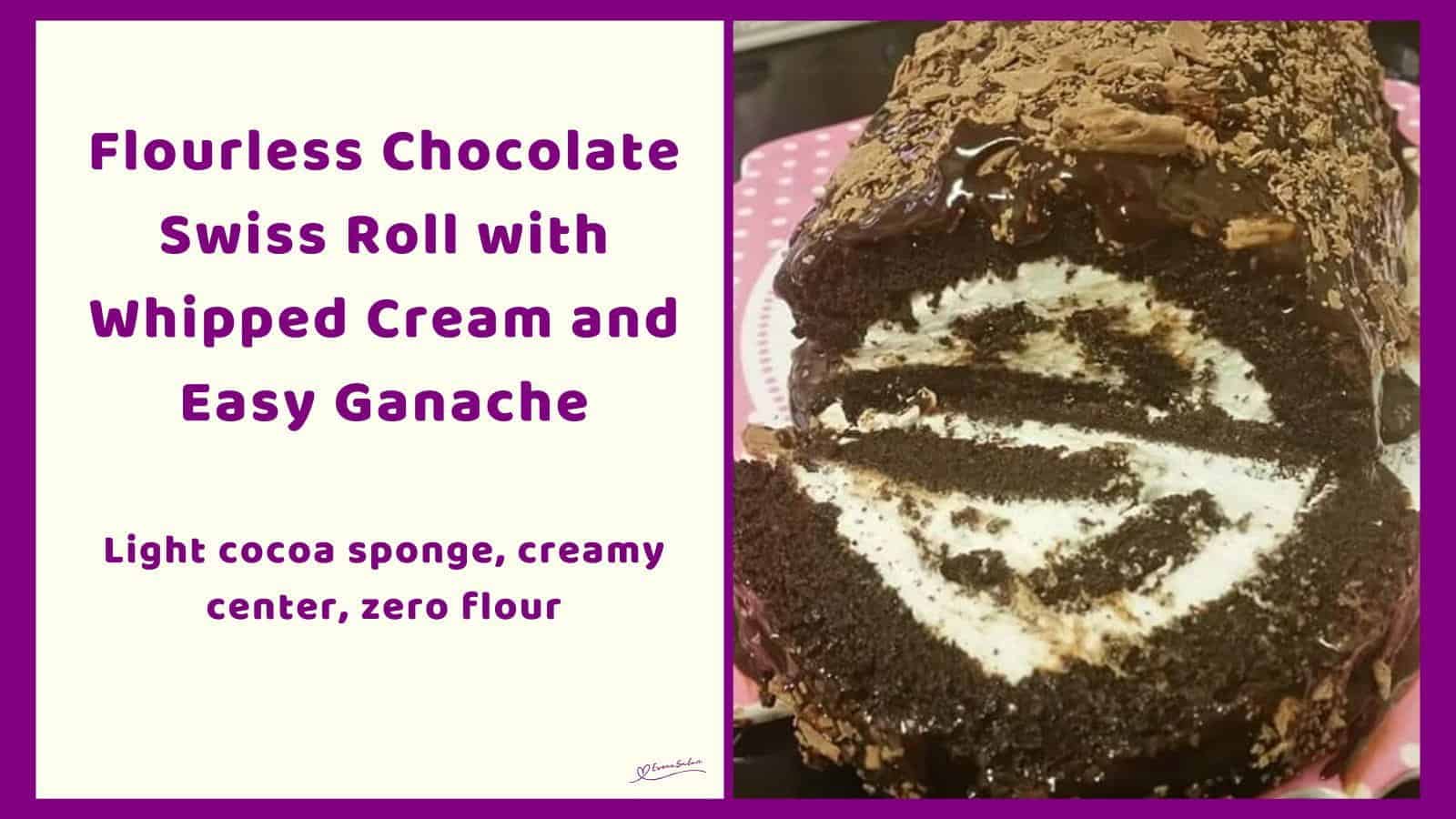 An image of Flourless Chocolate Swiss Roll