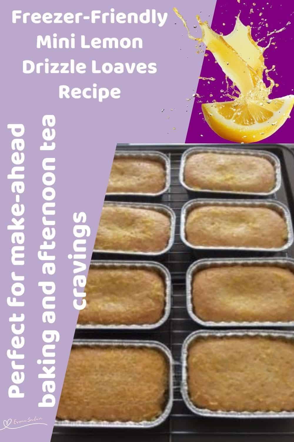 An image of 8 Mini Lemon Drizzle Loaves in foil holders