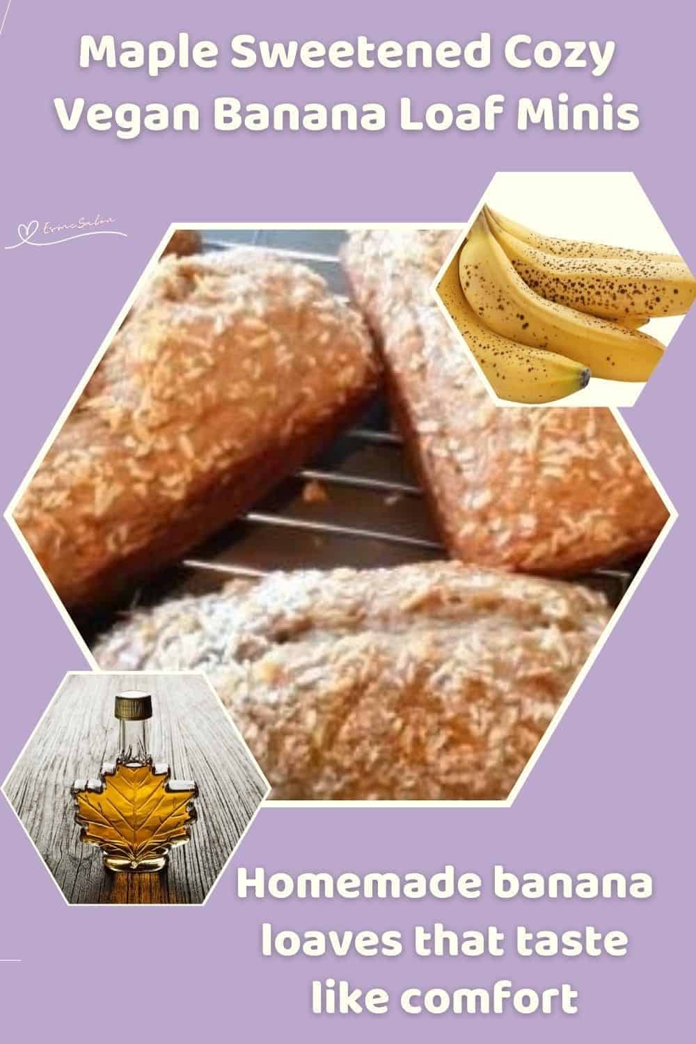 an image of Cozy Vegan Banana Loaf Minis with coconut topping