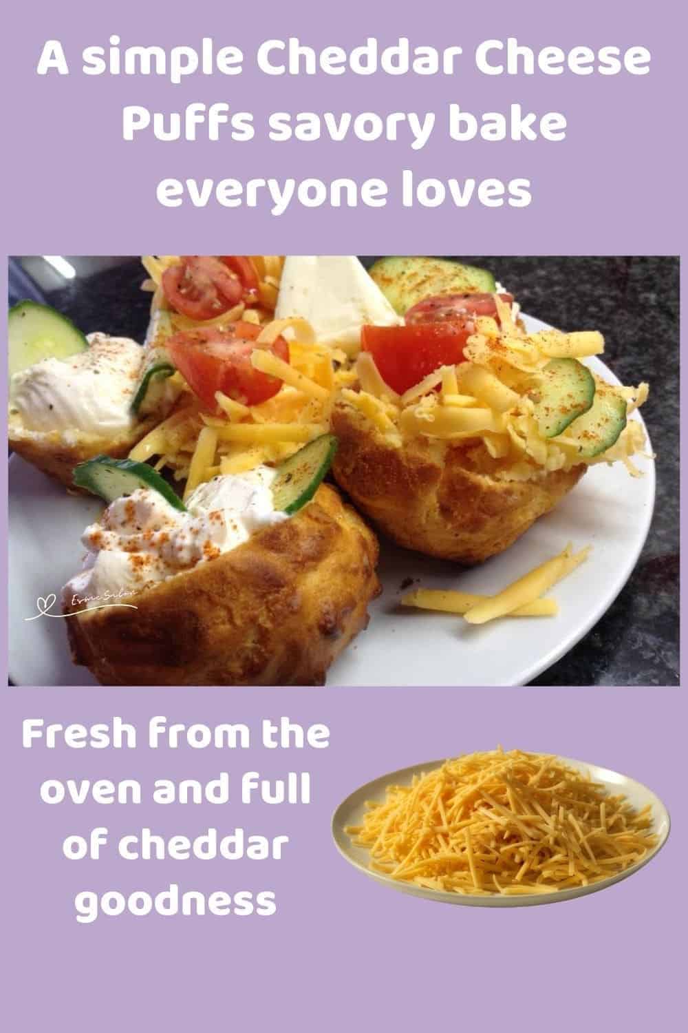 an image of Cheddar Cheese Puffs with smooth Jalapeño Cottage Cheese filling