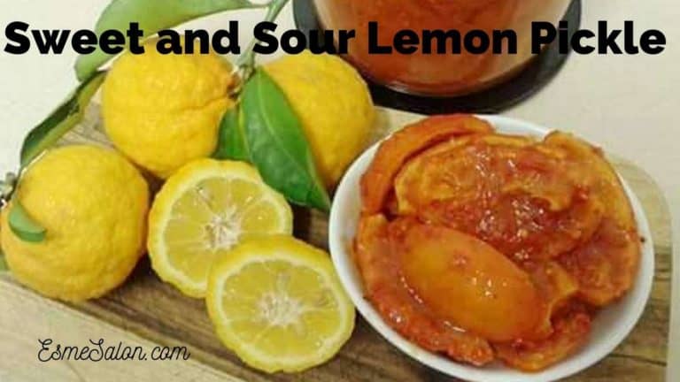 A tray with fresh lemon, and cut lemon with pickled lemon in a white bowl