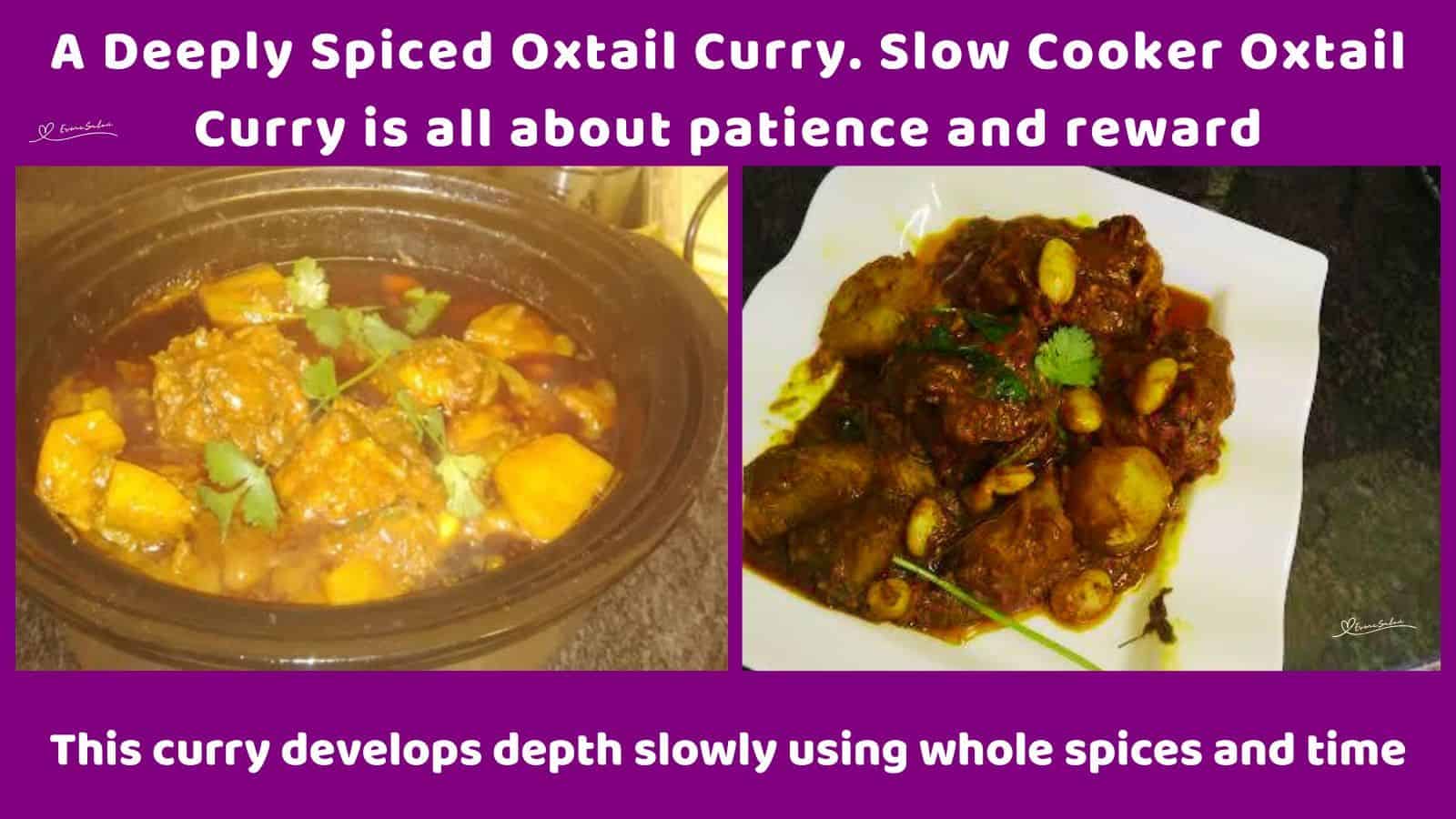 An image of Slow Cooker Oxtail Curry either in SC or plated