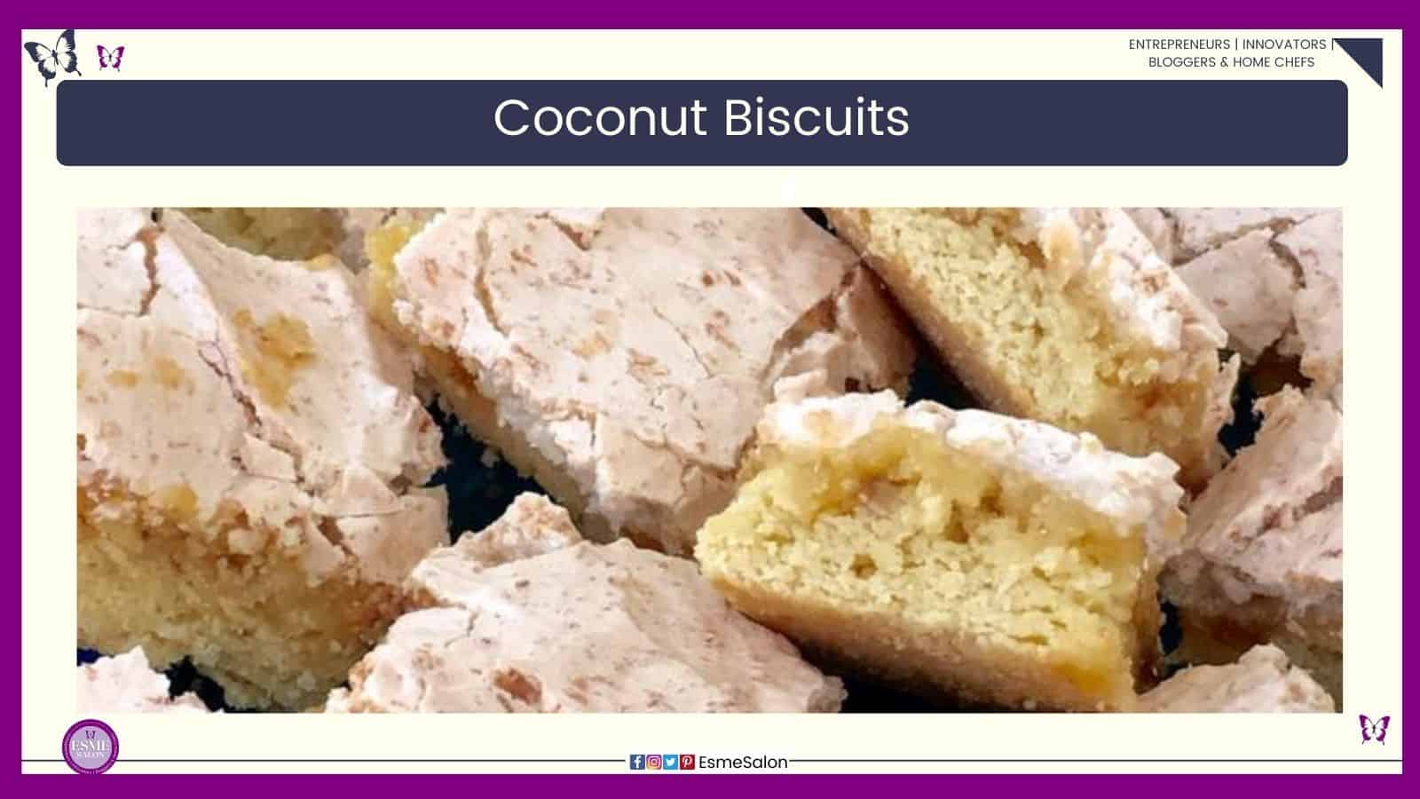 an image of square Coconut Biscuits blocks