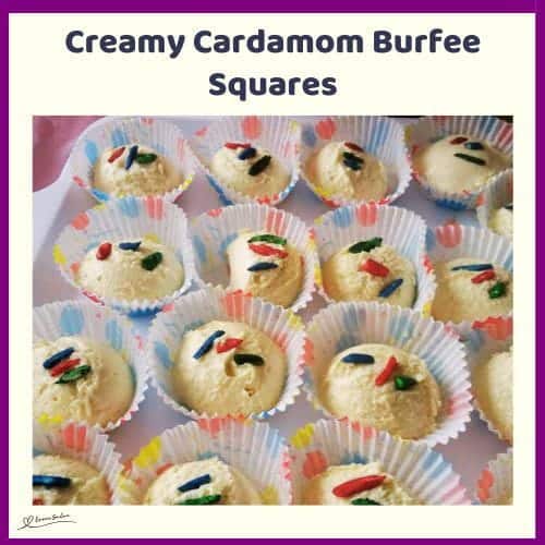 An image of Creamy Cardamom Burfee Squares, an Indian treat