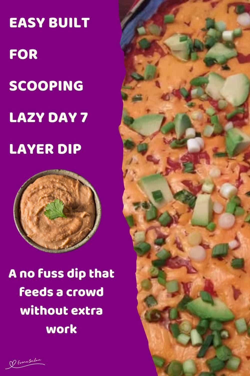 An image of a dish of Lazy Day 7 Layer Dip