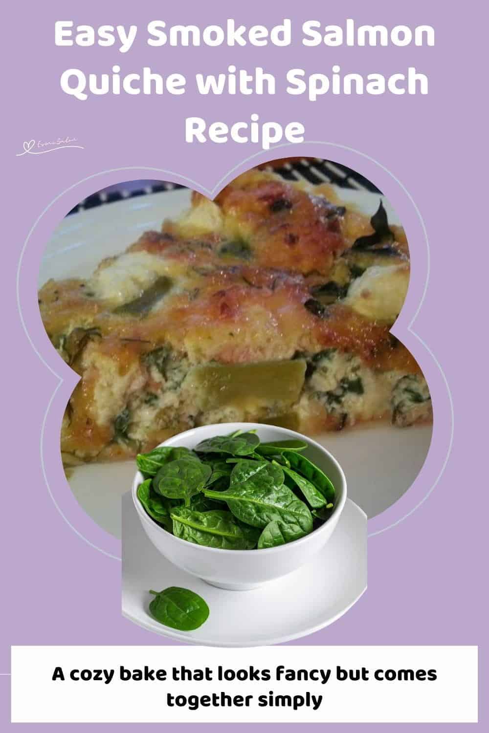 An image of a Smoked Salmon Quiche with Spinach