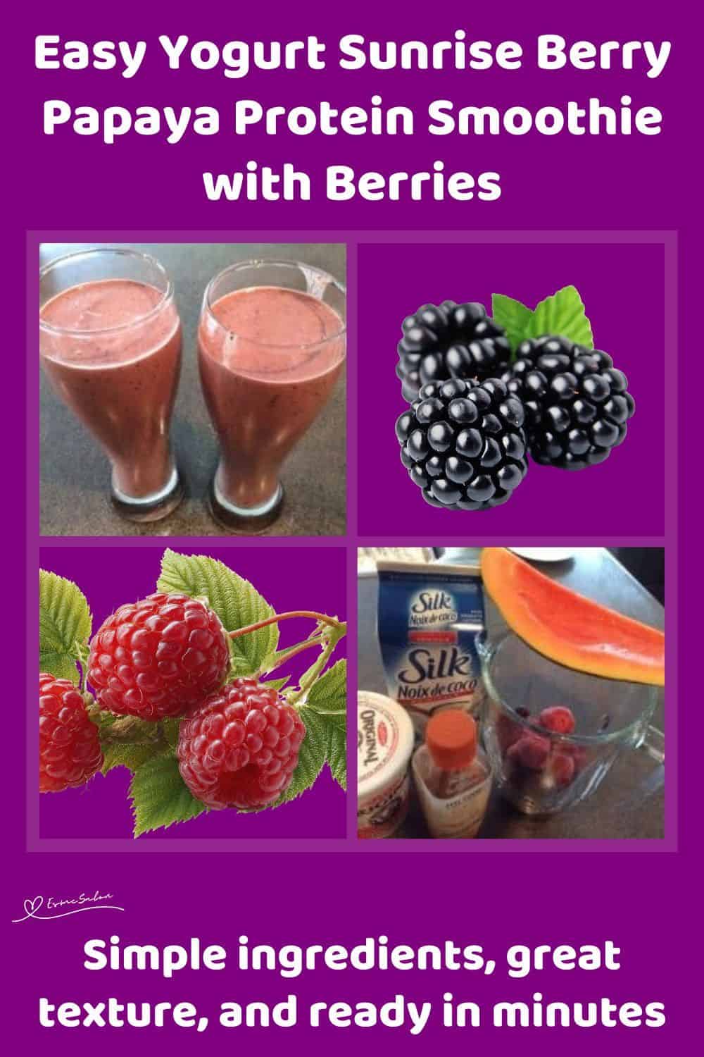 An image of a Sunrise Berry Papaya Protein Smoothie