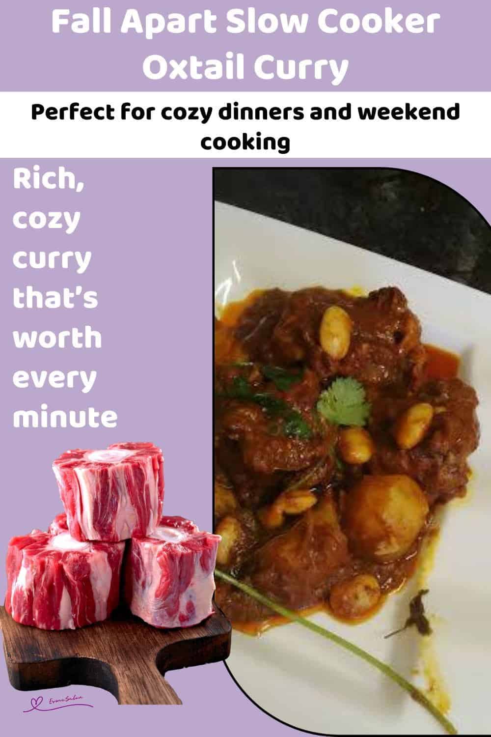 An image of Slow Cooker Oxtail Curry either in SC or plated