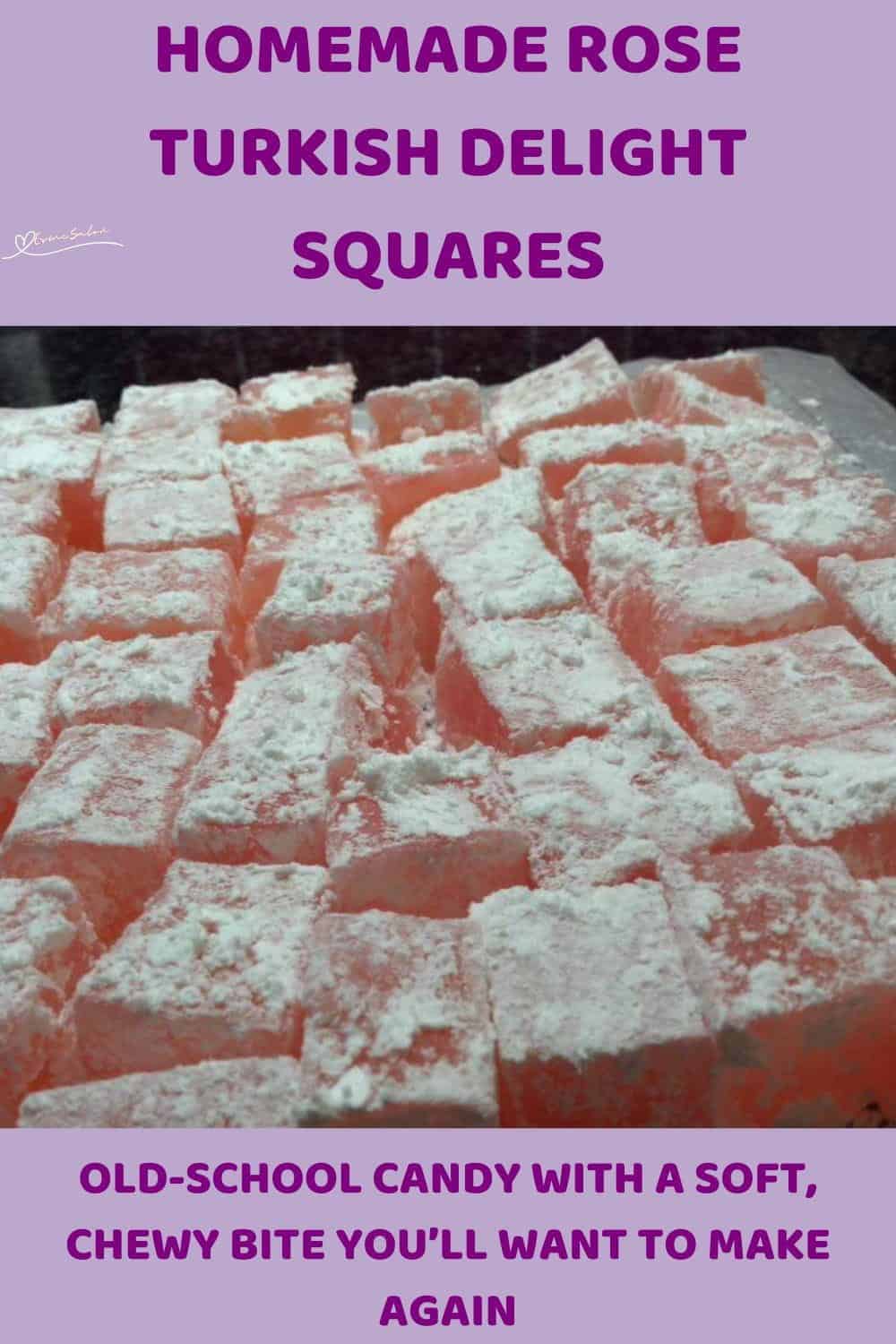 An image of Turkish Delight Squares dusted with icing sugar