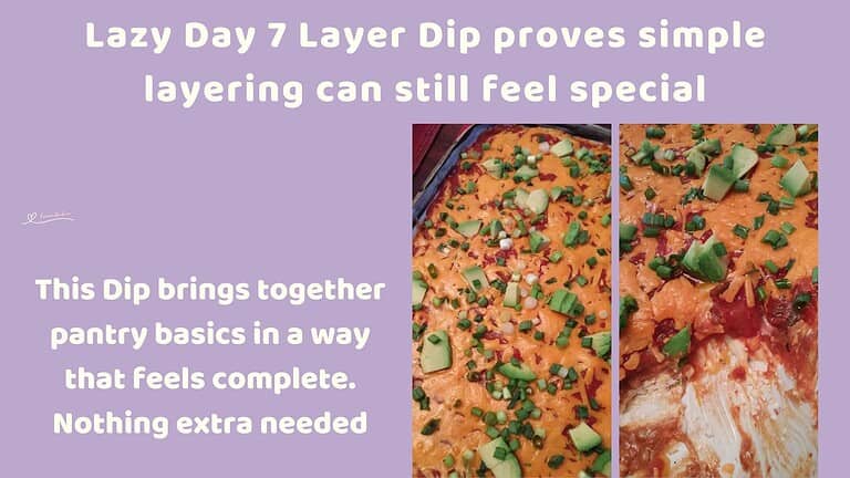 An image of a dish of Lazy Day 7 Layer Dip