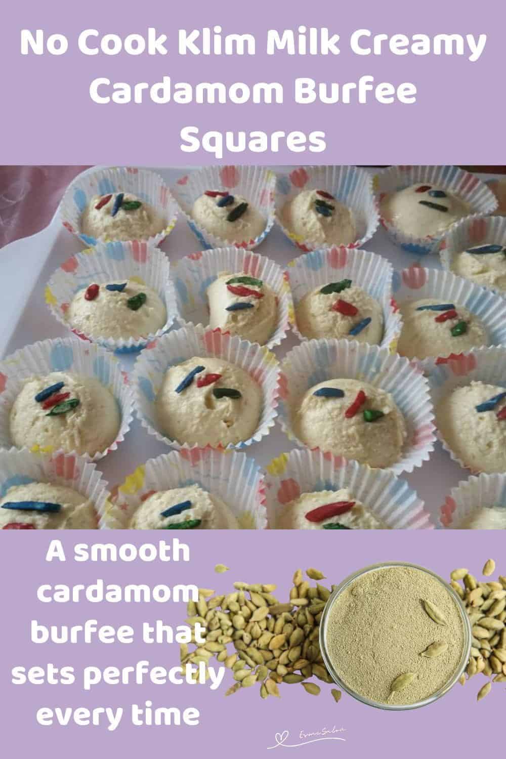 An image of Creamy Cardamom Burfee Squares, an Indian treat