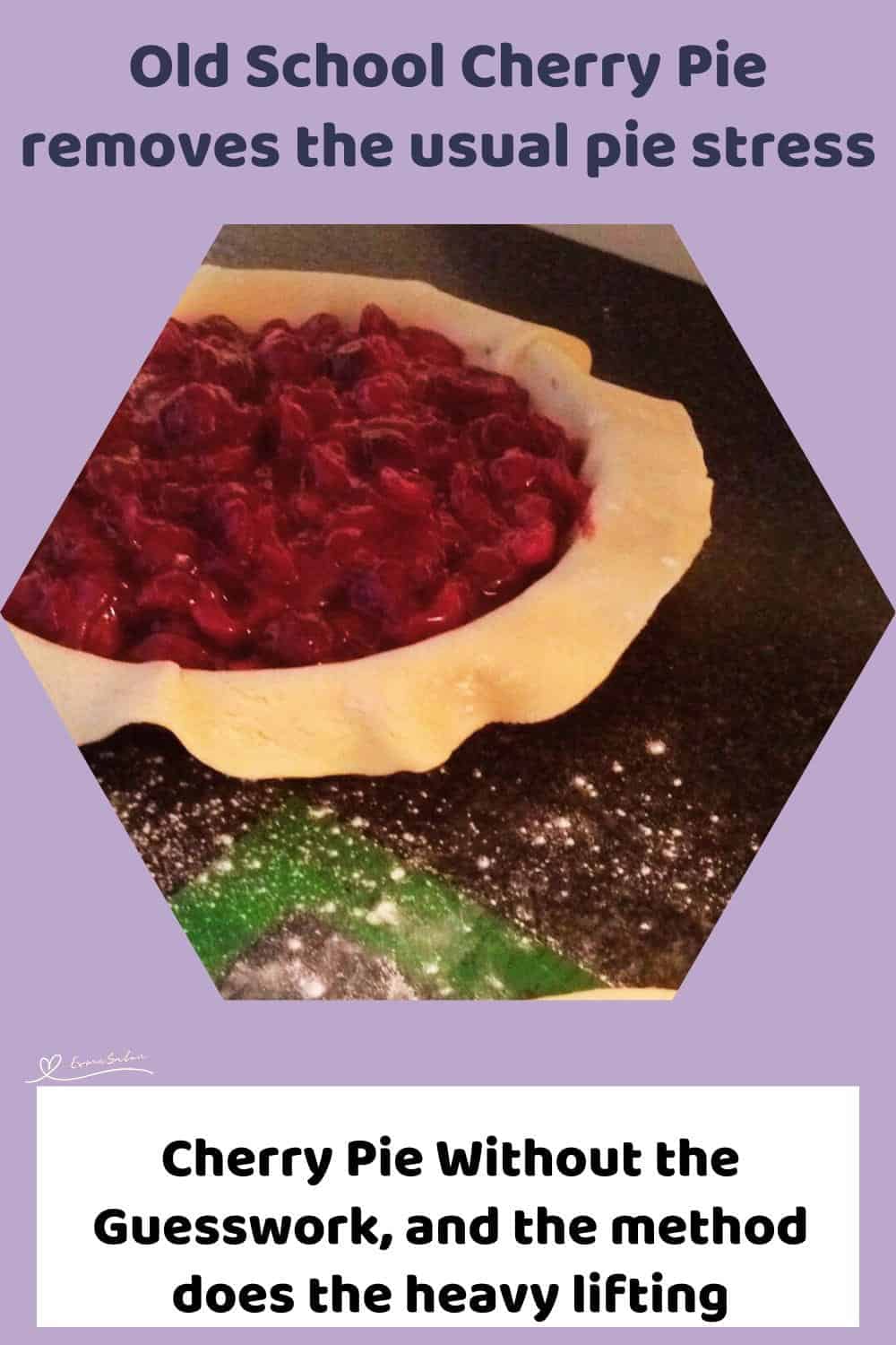 An image of an Old School Cherry Pie with a lattice top