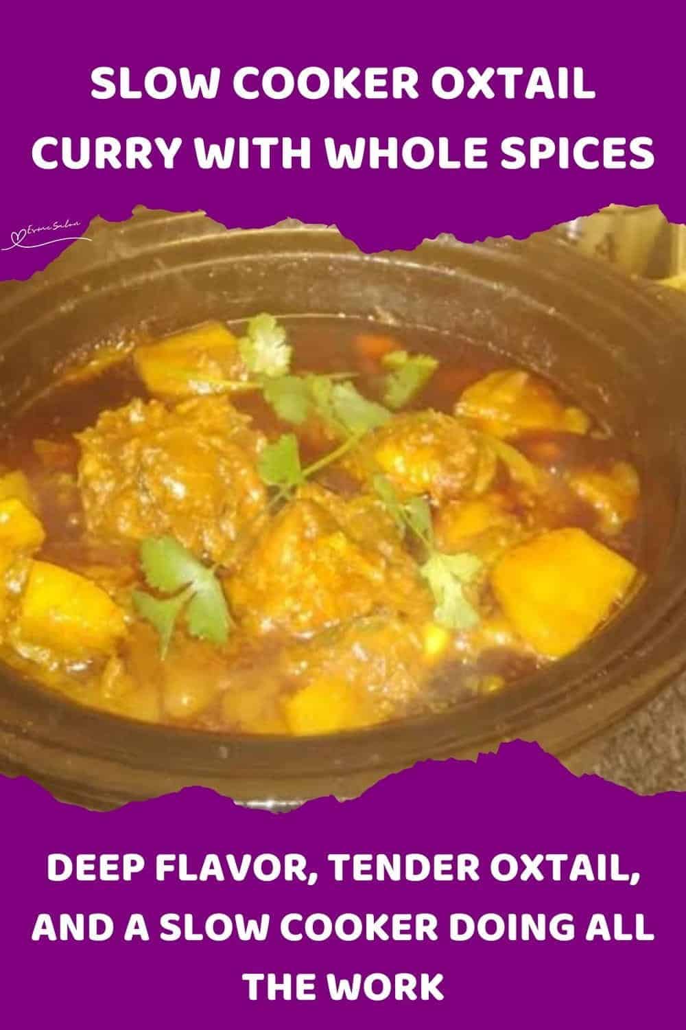 An image of Slow Cooker Oxtail Curry either in SC or plated