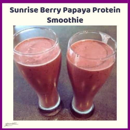 An image of a Sunrise Berry Papaya Protein Smoothie