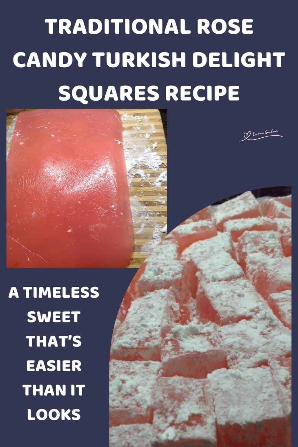 An image of Turkish Delight Squares dusted with icing sugar