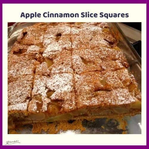 An image of Apple Cinnamon Slice Squares with sugar topping