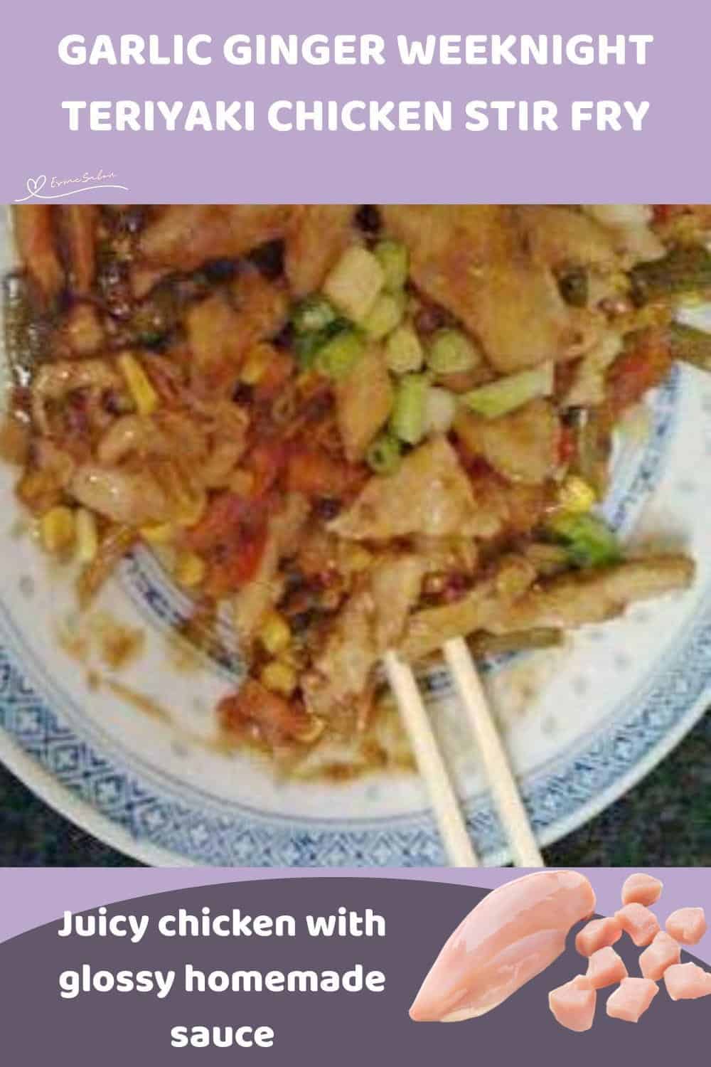 An image of Weeknight Teriyaki Chicken Stir Fry with chop sticks