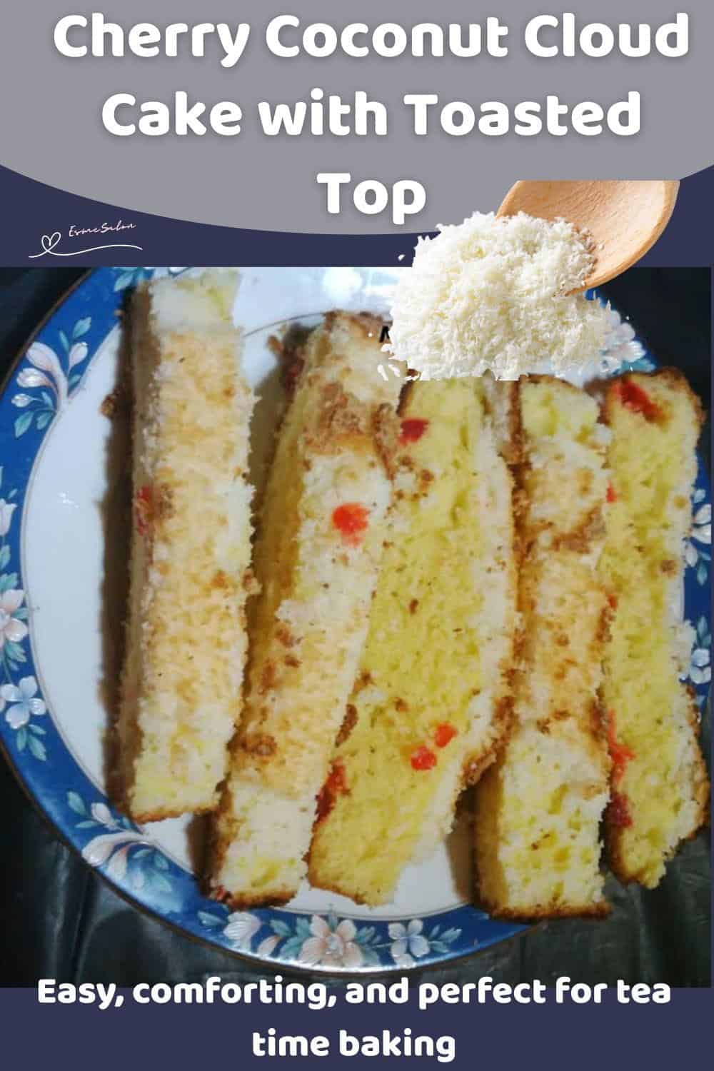 An image of a Cherry Coconut Cloud Cake