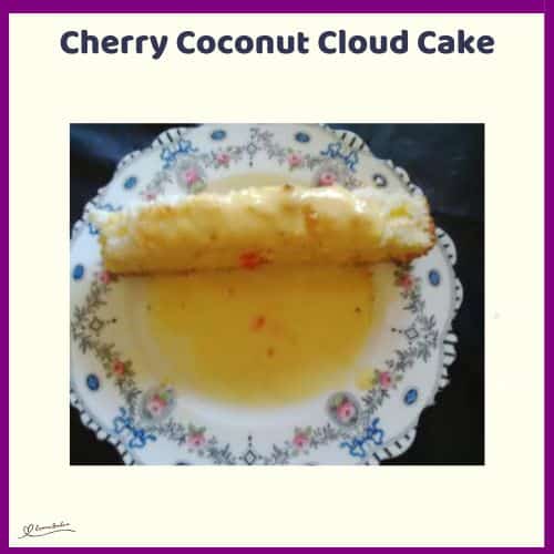 An image of a Cherry Coconut Cloud Cake