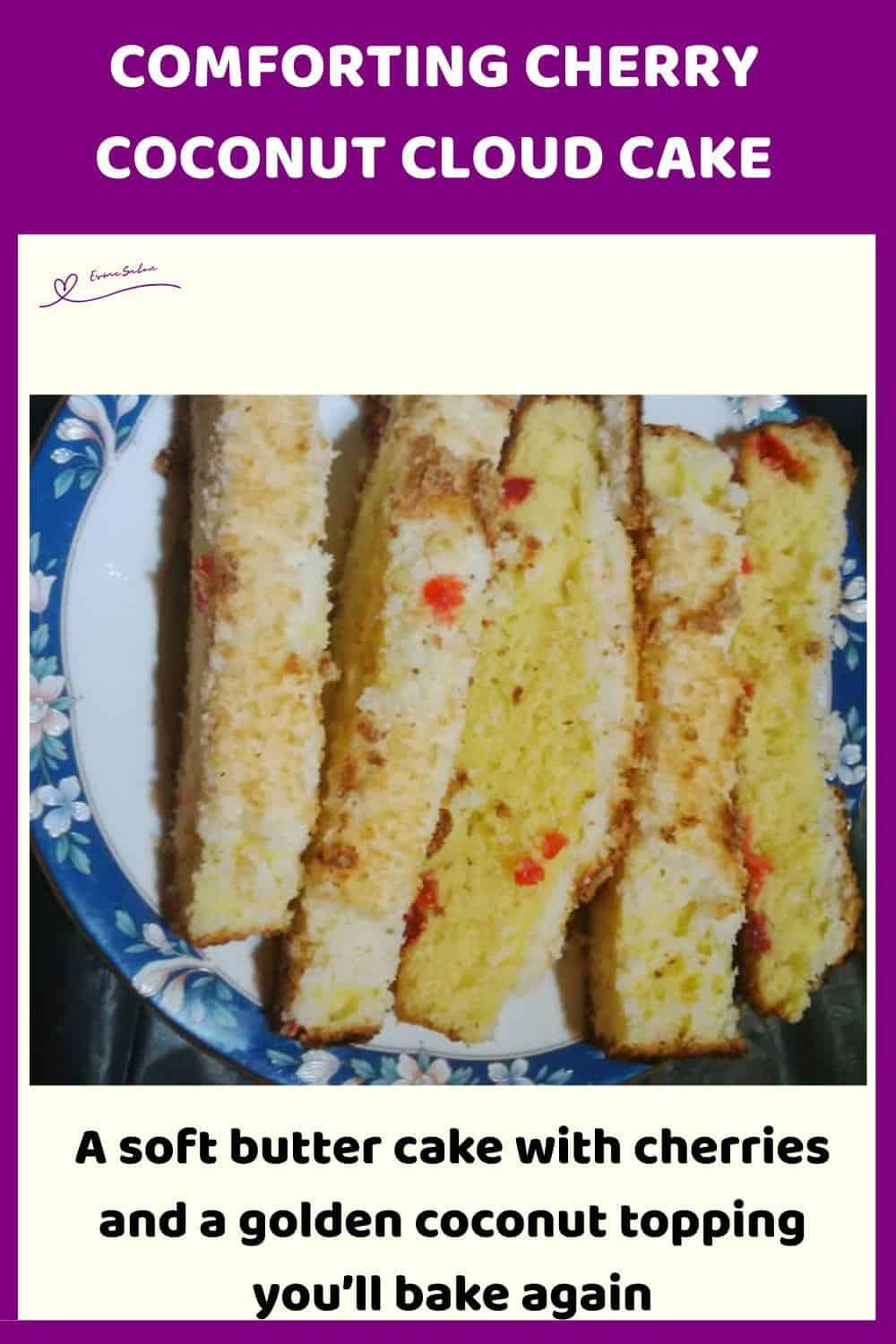 An image of a Cherry Coconut Cloud Cake