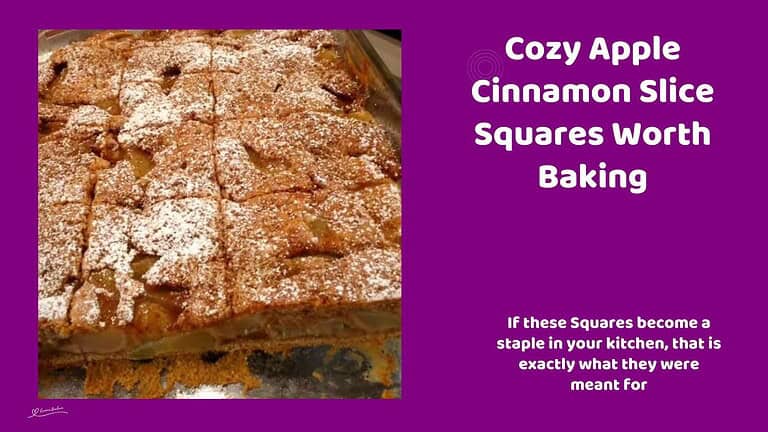 An image of Apple Cinnamon Slice Squares with sugar topping
