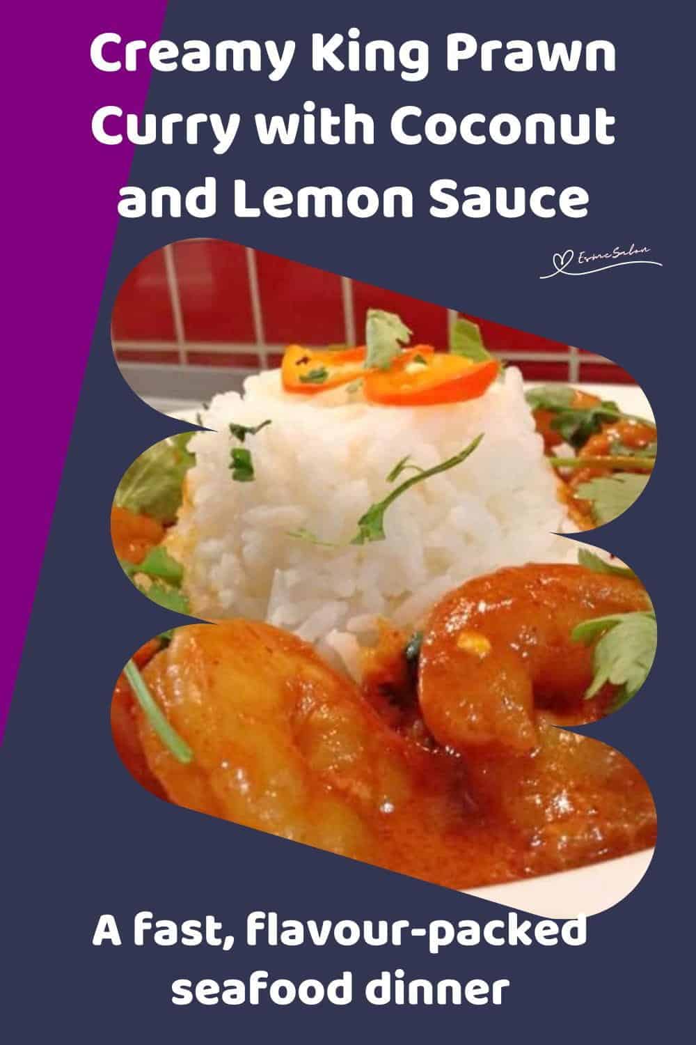 An image of Creamy King Prawn Curry with Jasmin Rice