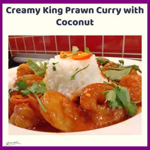 An image of Creamy King Prawn Curry with Jasmin Rice