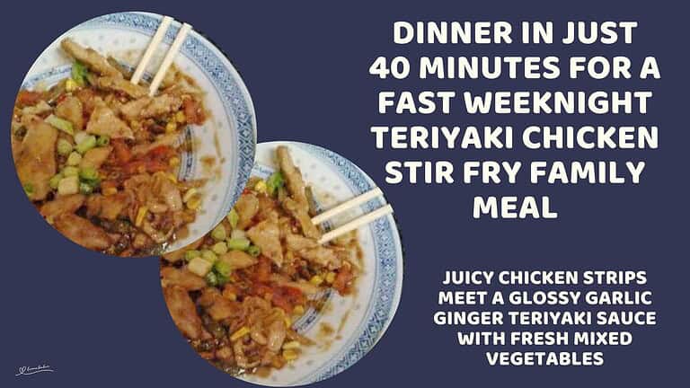 An image of Weeknight Teriyaki Chicken Stir Fry with chop sticks