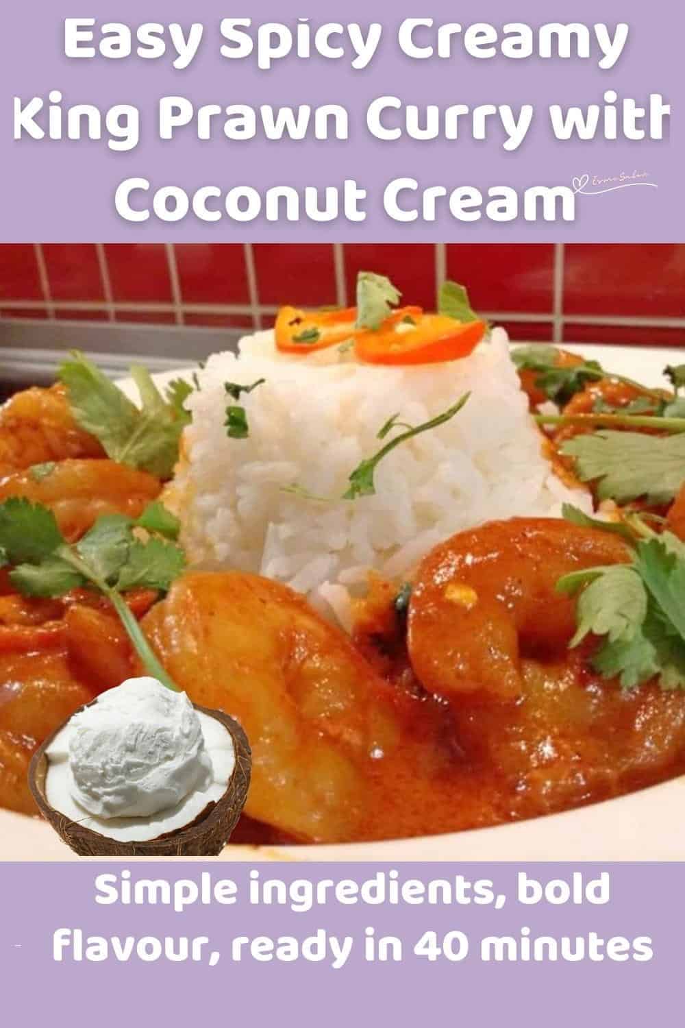 An image of Creamy King Prawn Curry with Jasmin Rice